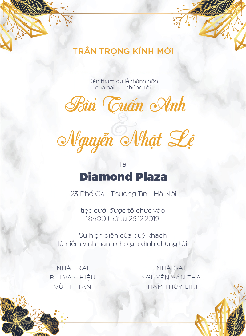 Thiệp cưới hiện đại Miền Bắc 13 x 18 M_3d